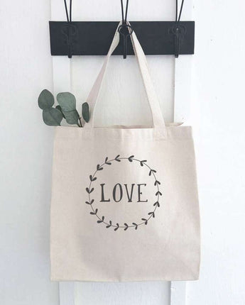 Love Simple Wreath - Canvas Tote Bag
