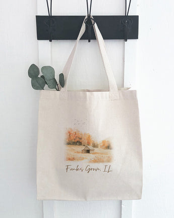 Fall Field Barn - Custom Canvas Tote Bag