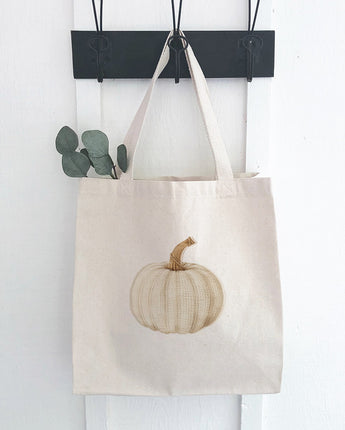 Knit Pumpkin - Customizable Canvas Tote Bag
