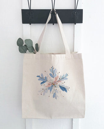 Painted Snowflake - Customizable Canvas Tote Bag