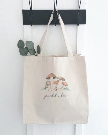 Grounded in Love (Mushrooms) - Canvas Tote Bag