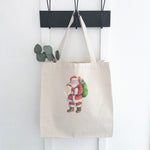 Santa with List - Canvas Tote Bag