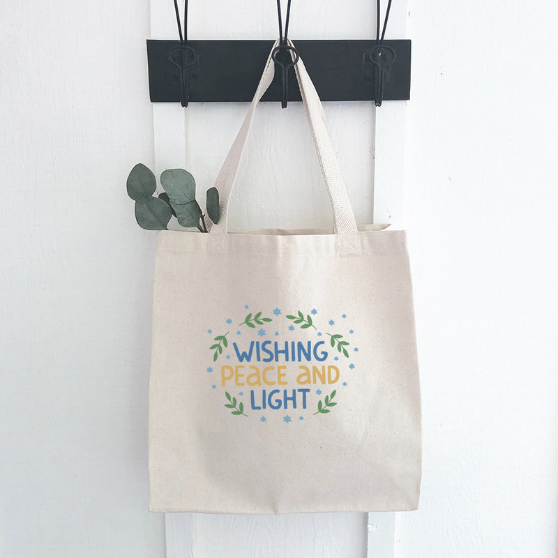 Wishing Peace and Light - Canvas Tote Bag