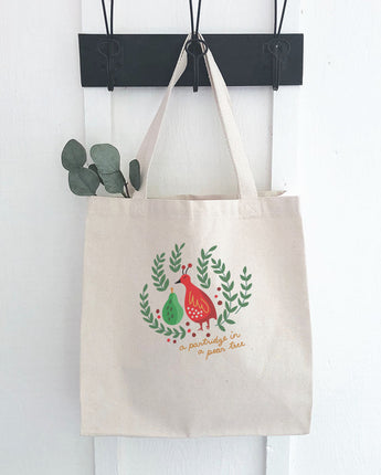 Partridge in a Pear Tree - Canvas Tote Bag