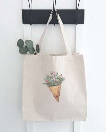 Christmas Pine Bouquet - Canvas Tote Bag