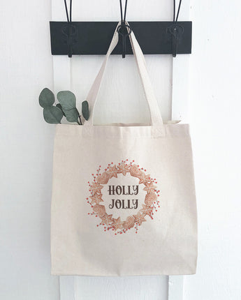 Holly Jolly Gingerbread Wreath - Canvas Tote Bag