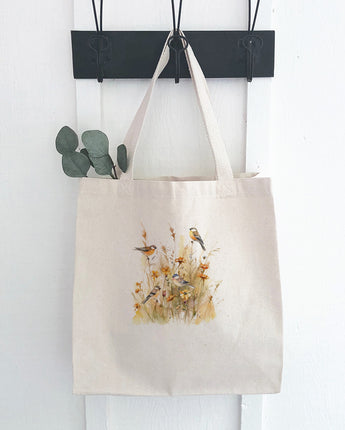 Birds in Tall Grass - Canvas Tote Bag