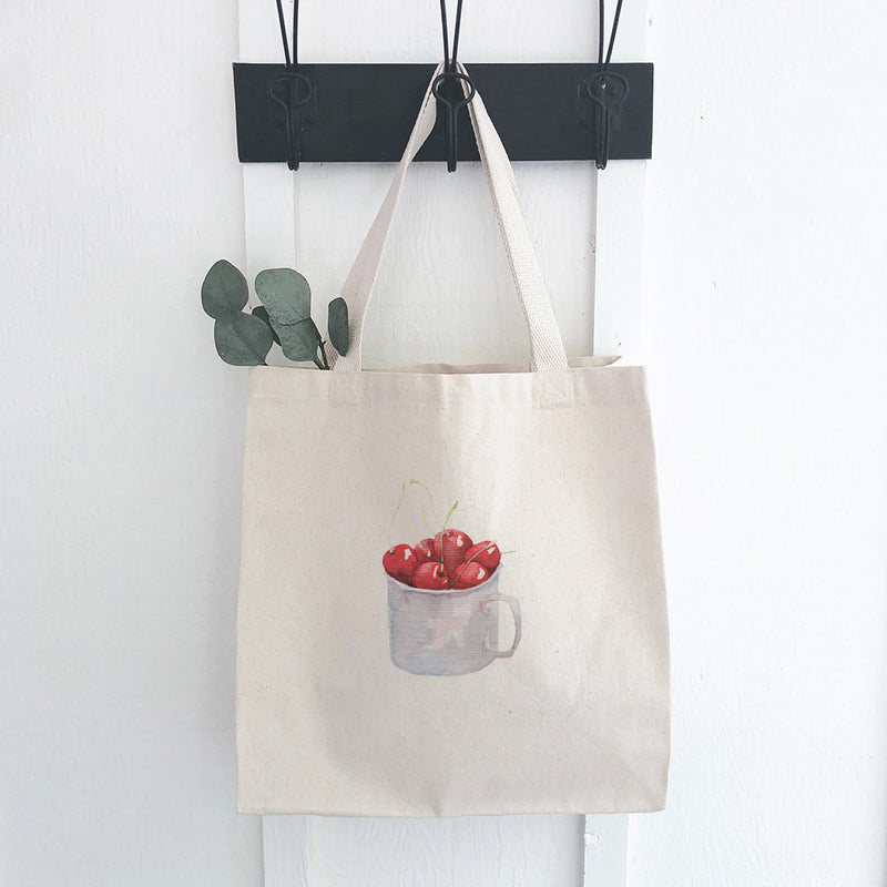 Cup of Cherries - Canvas Tote Bag