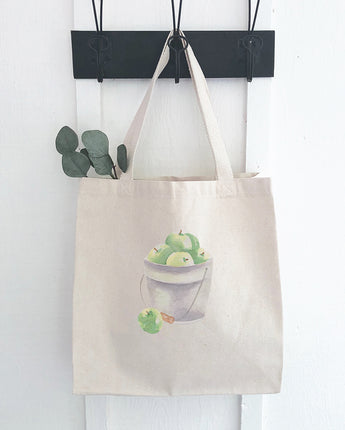 Bucket of Green Apples - Canvas Tote Bag