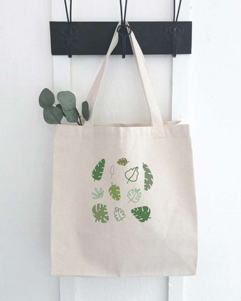 Monstera Palm Leaves - Canvas Tote Bag