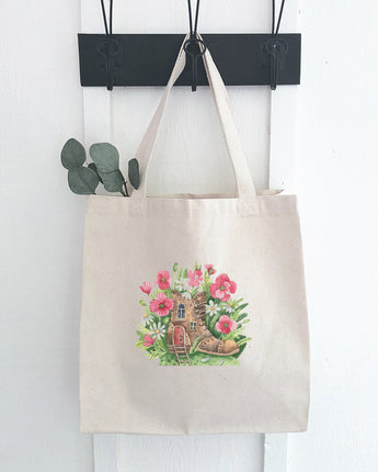 Poppy Boot Fairy House - Canvas Tote Bag