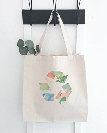 Watercolor Recycling - Canvas Tote Bag