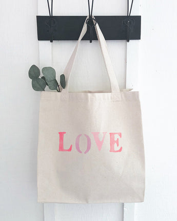 Love Stencil - Canvas Tote Bag