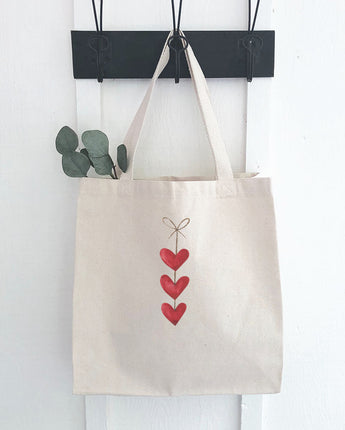 String of Hearts - Canvas Tote Bag