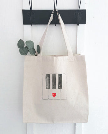 Valentine's Piano Keys - Canvas Tote Bag