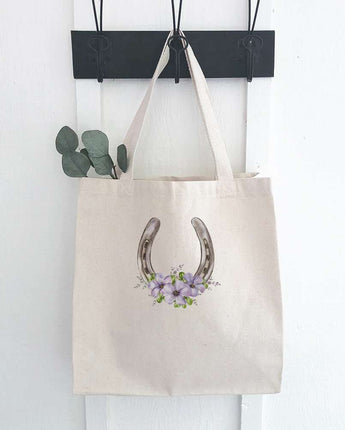 Floral Horseshoe - Canvas Tote Bag