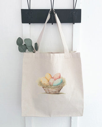 Rustic Egg Basket - Canvas Tote Bag