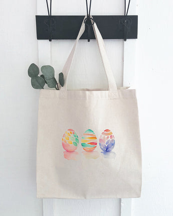 Watercolor Easter Eggs - Warm - Canvas Tote Bag