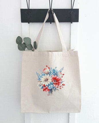 Patriotic Daisy Bouquet - Canvas Tote Bag
