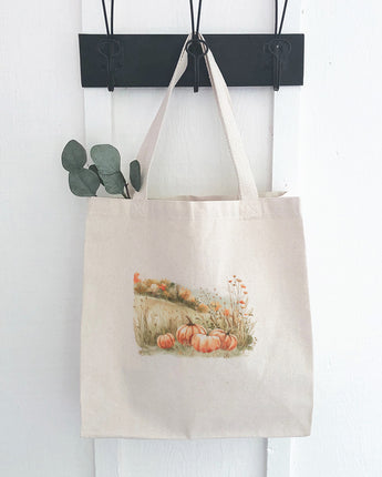 Pumpkin Landscape - Customizable Canvas Tote Bag