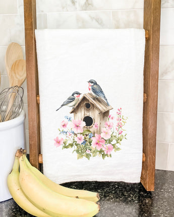Floral Birdhouse - Cotton Tea Towel