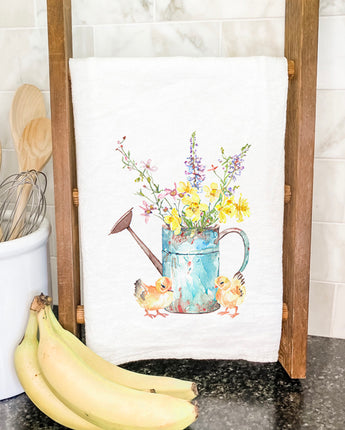 Chicks Watering Can Bouquet - Easter Cotton Tea Towel