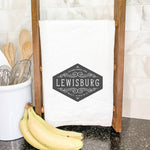 Flourish Sign w/ City, State - Cotton Tea Towel