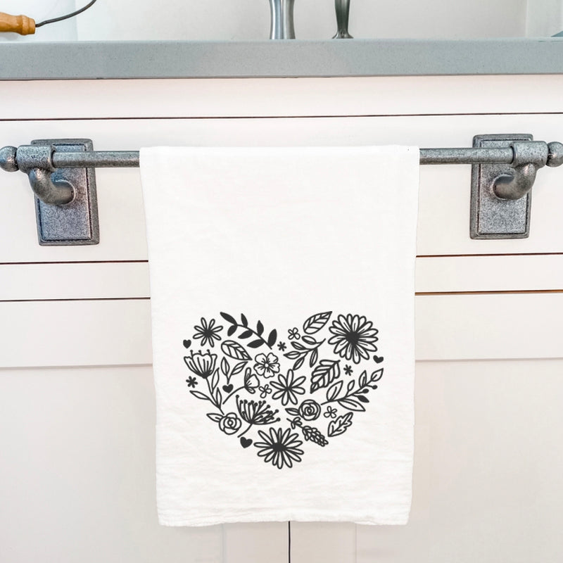 Heart of Flowers - Cotton Tea Towel