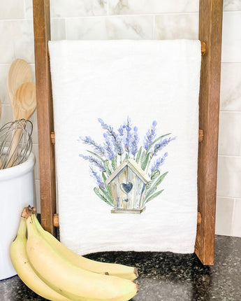 Lavender Birdhouse - Cotton Tea Towel