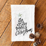 We Wish You a Merry Christmas - Cotton Tea Towel