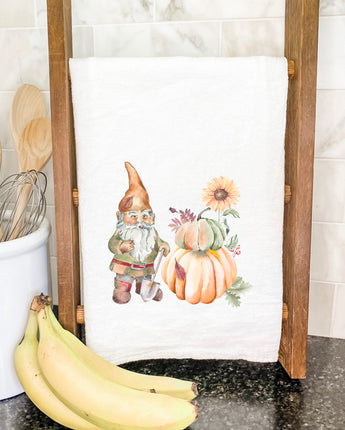 Fall Garden Gnome - Cotton Tea Towel
