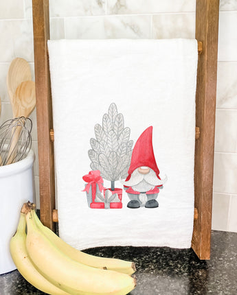 Christmas Gnome with Tree - Cotton Tea Towel