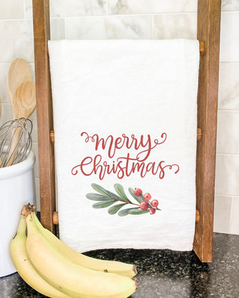 Merry Christmas Sprig - Cotton Tea Towel