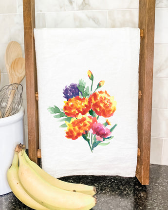 Day of the Dead Marigolds 2 - Cotton Tea Towel