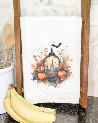 Haunted House Scene - Cotton Tea Towel