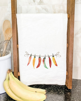 Line of Peppers - Cotton Tea Towel