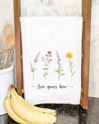 Love Grows Here Garden - Cotton Tea Towel