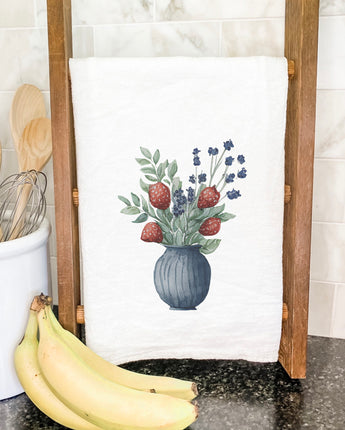 Farmhouse Strawberry Bouquet - Cotton Tea Towel