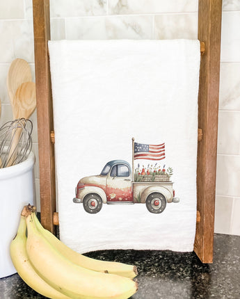 Patriotic Farmhouse Truck - Cotton Tea Towel