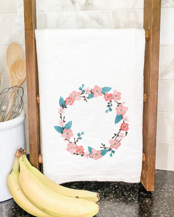 Cherry Blossom Wreath - Cotton Tea Towel