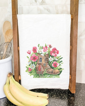 Poppy Boot Fairy House - Cotton Tea Towel