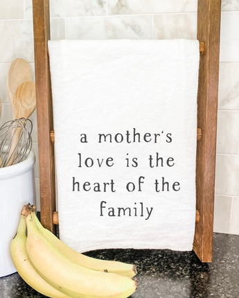 Mother's Love is the heart - Cotton Tea Towel
