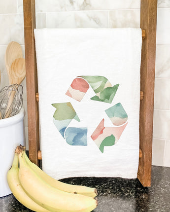 Watercolor Recycling - Cotton Tea Towel