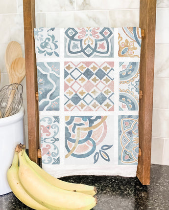 Talavera Tiles Full Pattern - Cotton Tea Towel