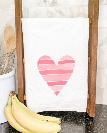 Striped Heart - Cotton Tea Towel