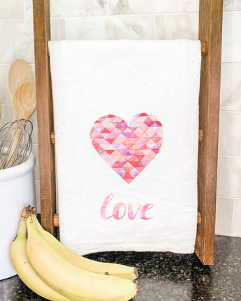 Triangle Heart Love - Cotton Tea Towel