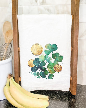 Shamrocks and Coins - Cotton Tea Towel