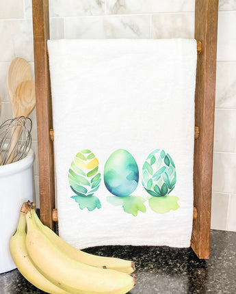 Watercolor Easter Eggs - Cool - Cotton Tea Towel