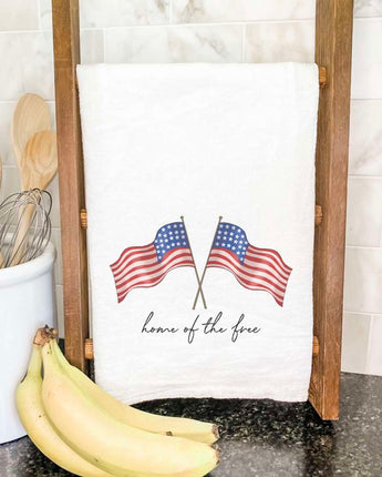 Home of the Free Flags - Cotton Tea Towel