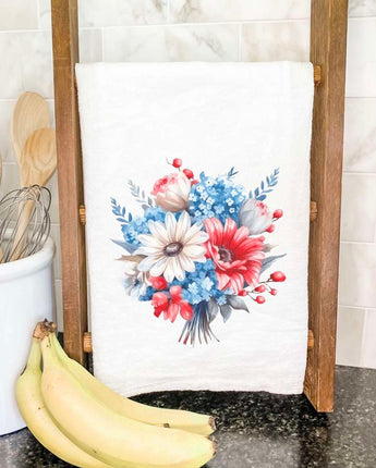 Patriotic Daisy Bouquet - Cotton Tea Towel